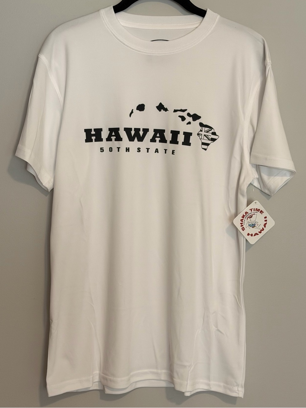 Hawaii 50th State Island Crew White T-shirt Size Medium